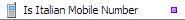 Is Italian Mobile Number Validation Function