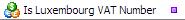 Is Luxembourg VAT Number Validation Function
