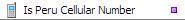 Is Peru Cellular Number Validation Function