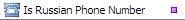 Is Russian Phone Number Validation Function