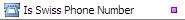 Is Swiss Phone Number Validation Function