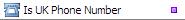 Is UK Phone Number Validation Function