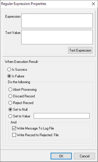 Regular Expression Validation Function Properties
