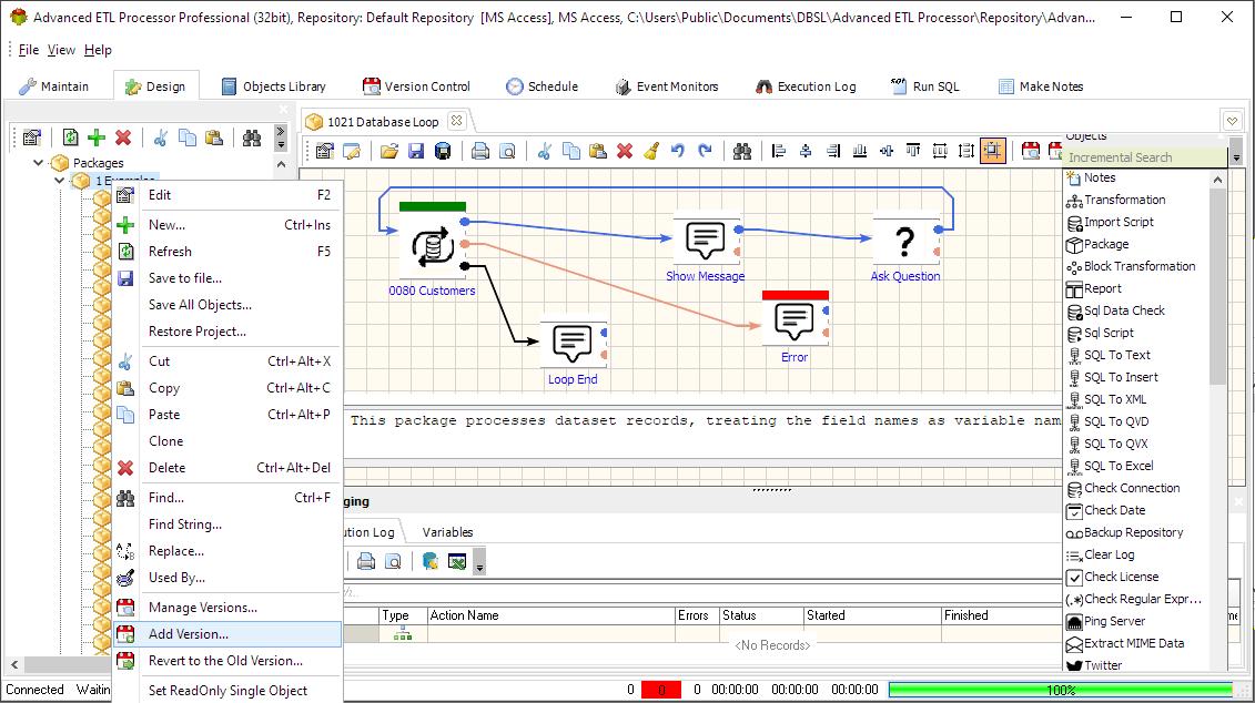 Adding Multiple Objects to Version Control
