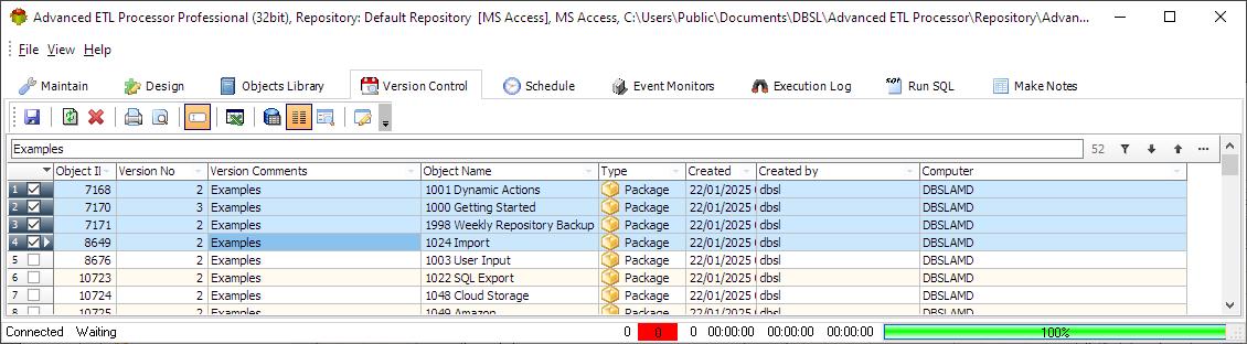 Objects Added to Version Control