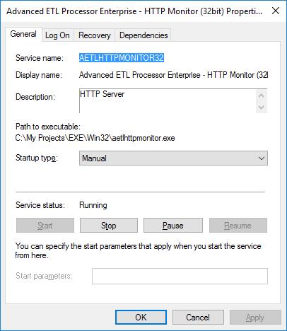 Configuring HTTP Monitor service