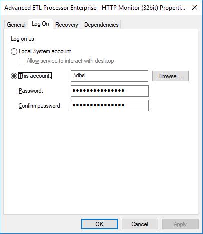 Configuring HTTP Monitor service