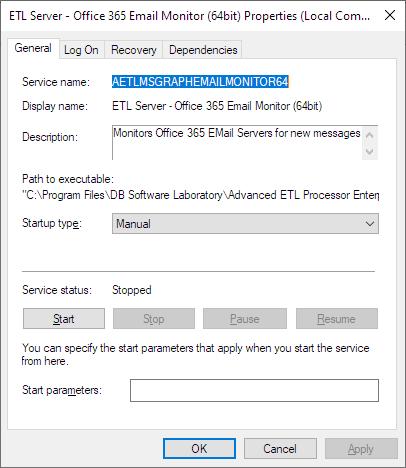 Configuring Office 365 Monitor service