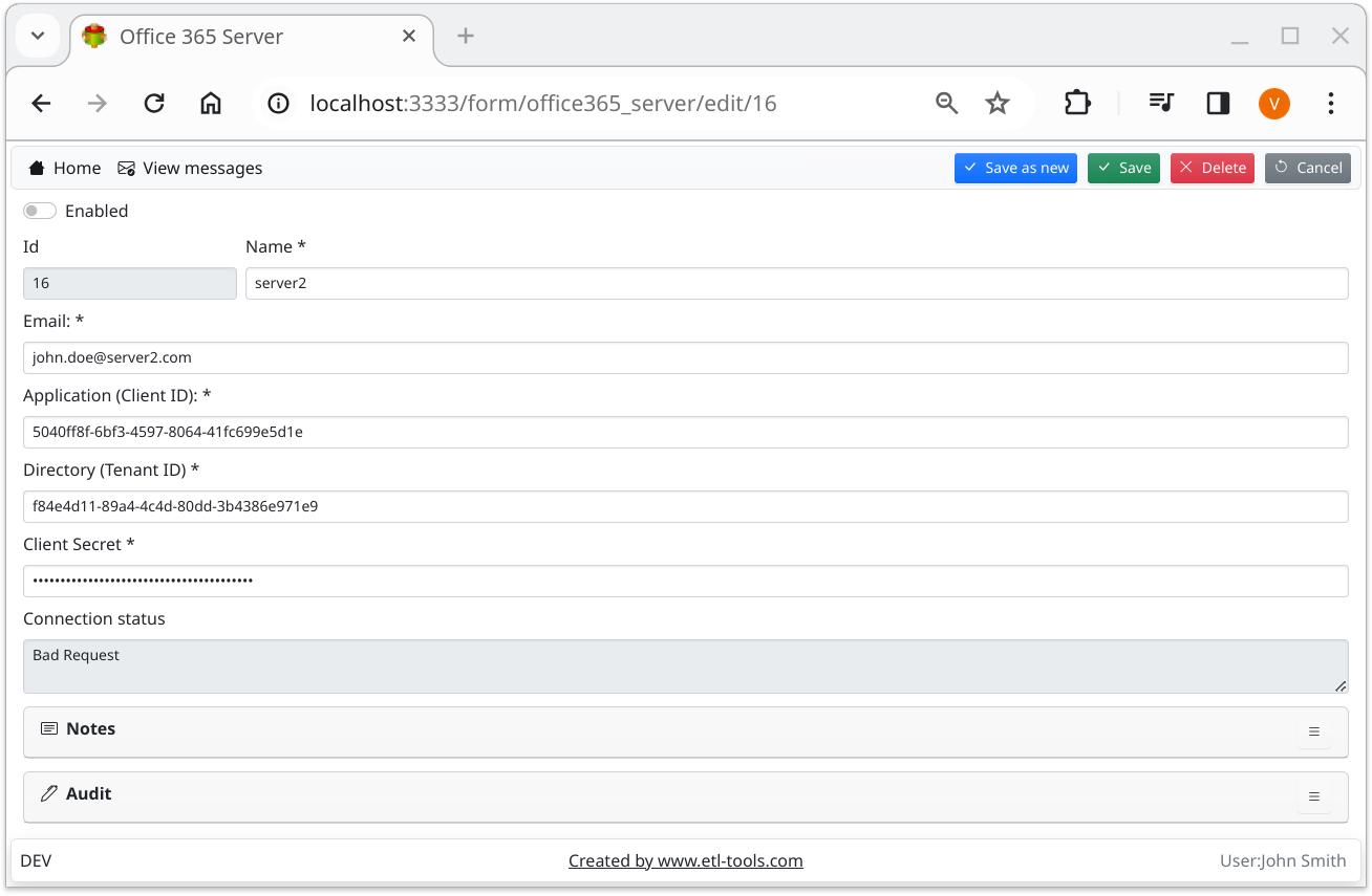 Server form