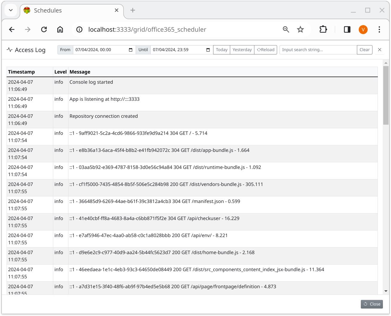 Access Log