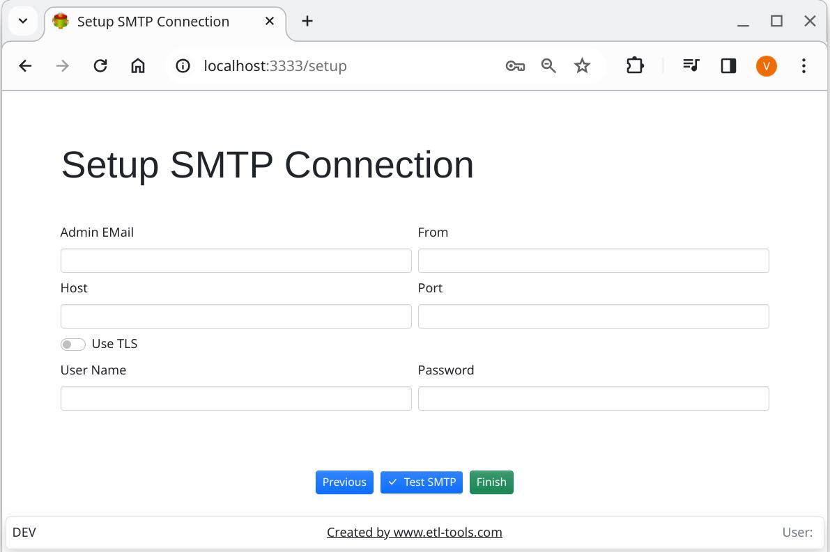 Setting up email notifications