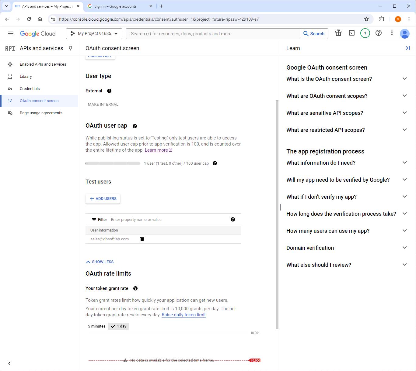 Connecting to Google Drive