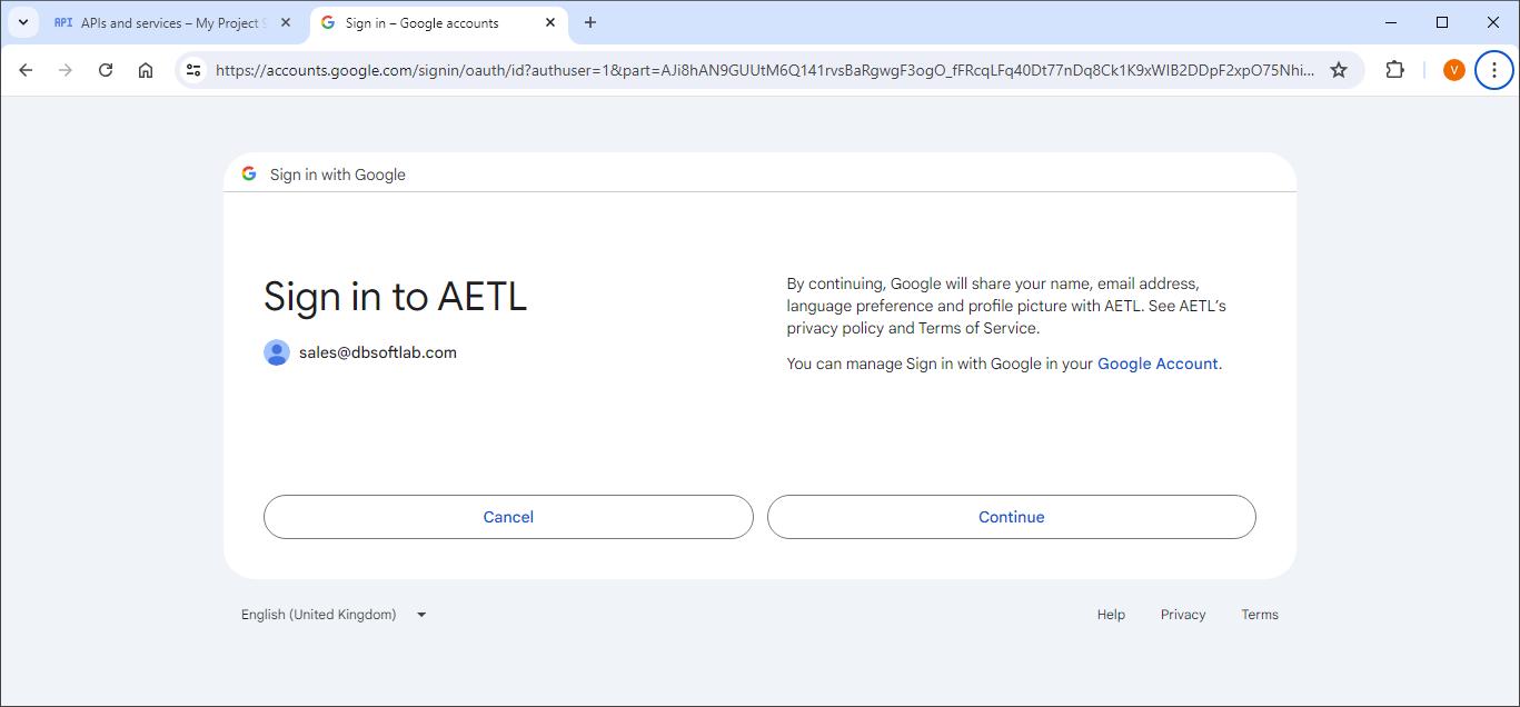 Connecting to Google Drive