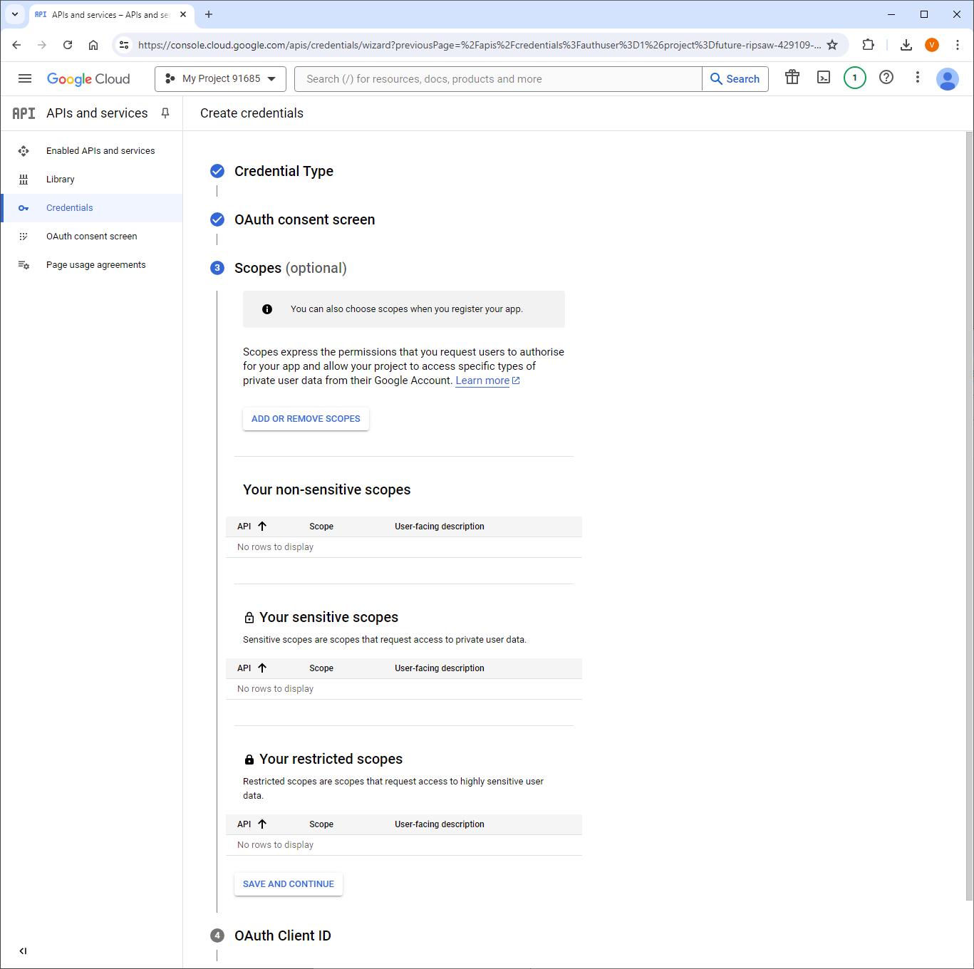 Connecting to Google Drive